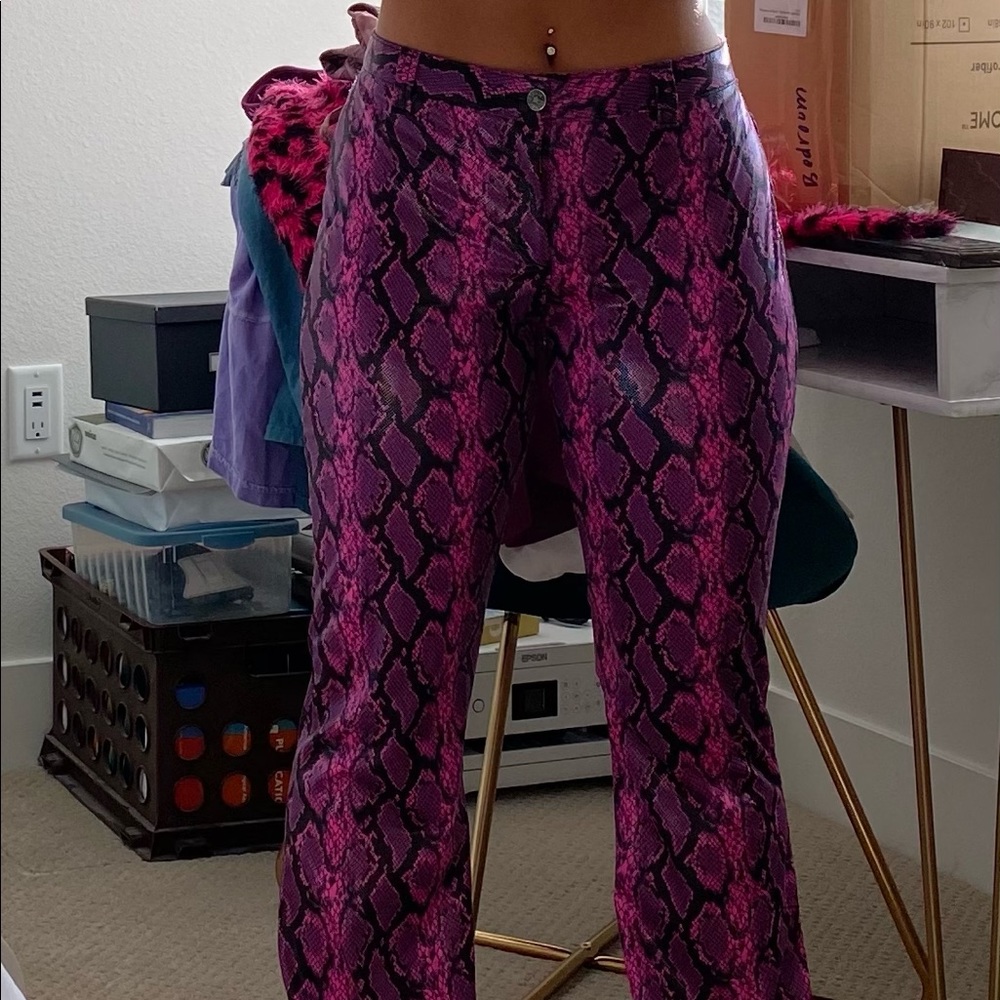 Thrifted Pink Snake Pants